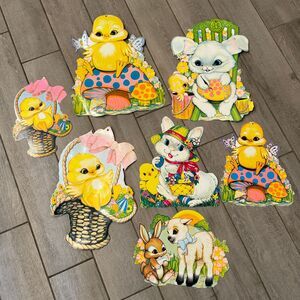 7 Vintage Easter Paper Die Cuts The Beistle Co 1977